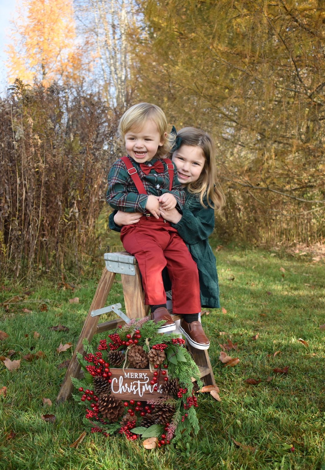 Christmas Minis — Siblings, outdoor set